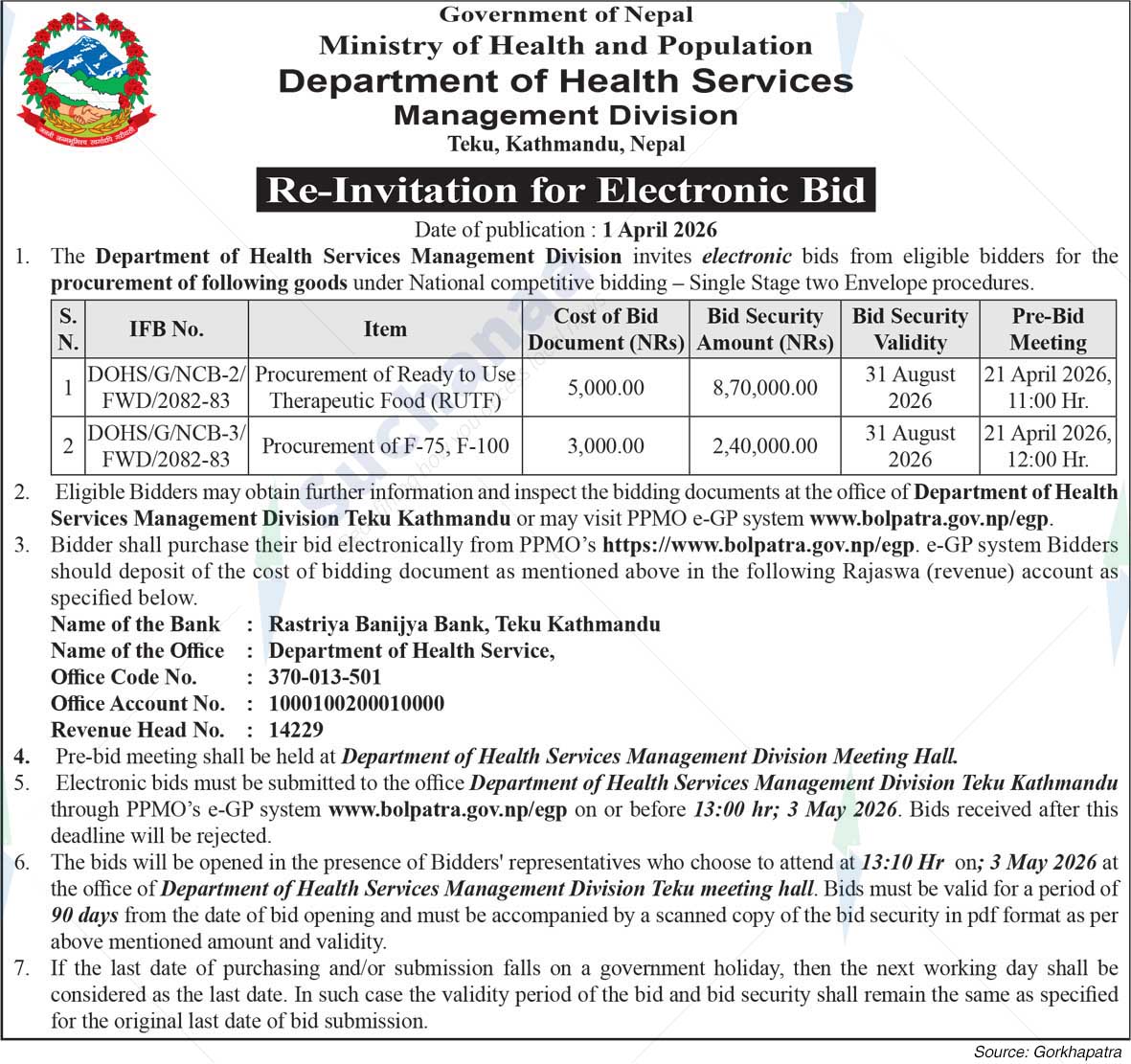 Department of Health Services