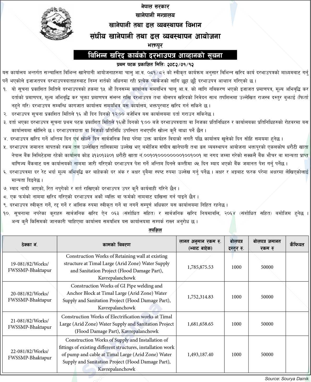 Federal Drinking Water and Sewerage Management Project