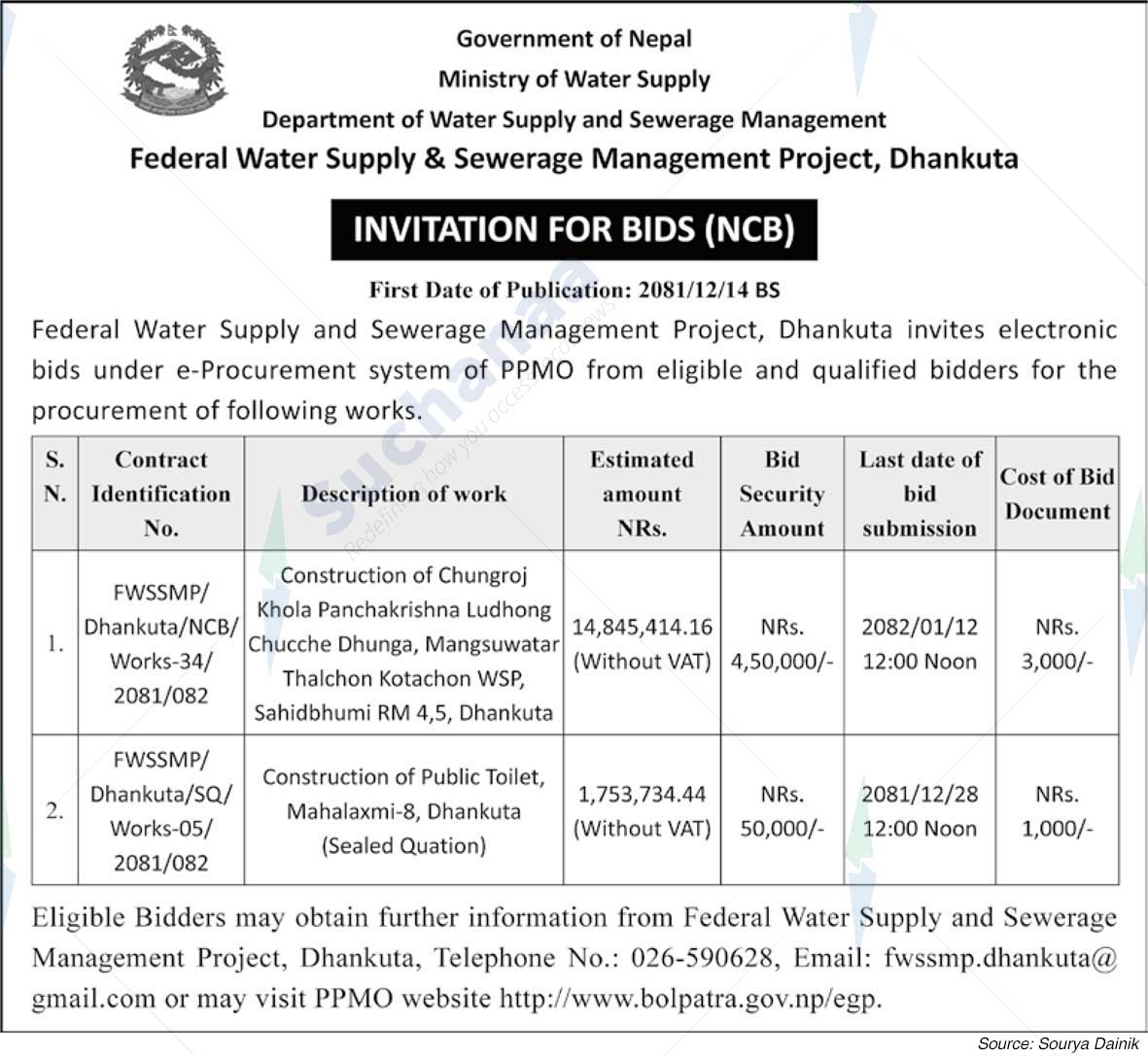 Federal Water Supply & Sewerage Management Project