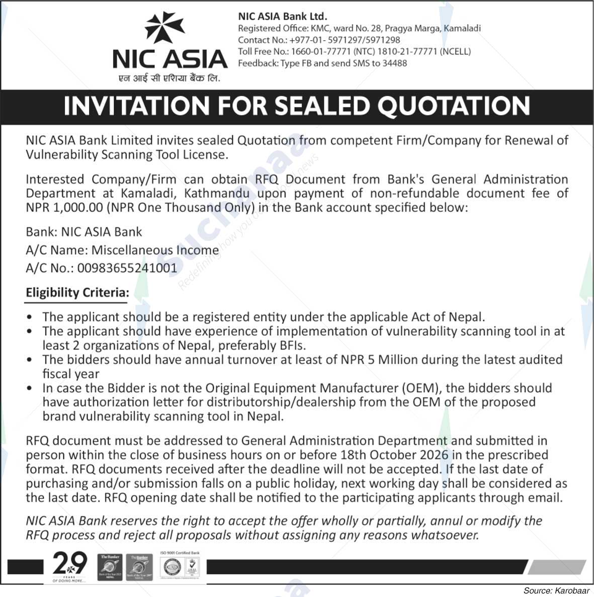 NIC Asia Bank Limited