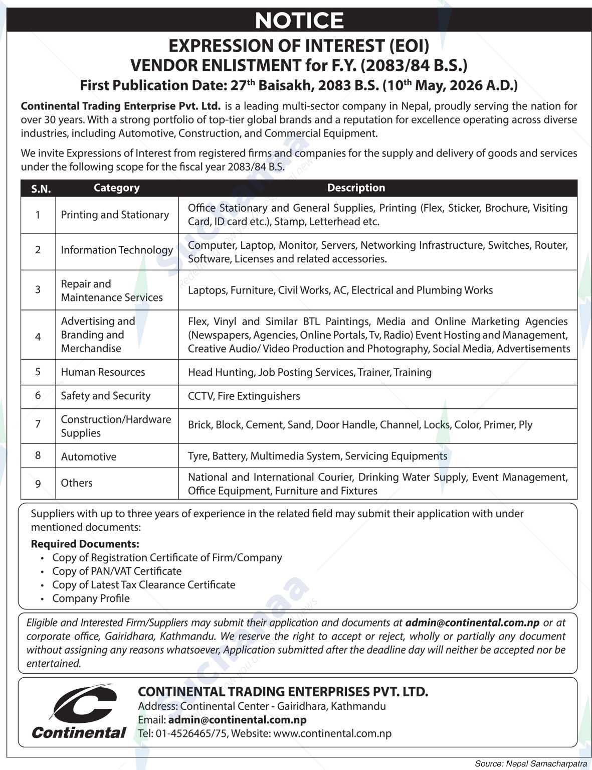 Continental Trading Enterprises Pvt. Ltd.