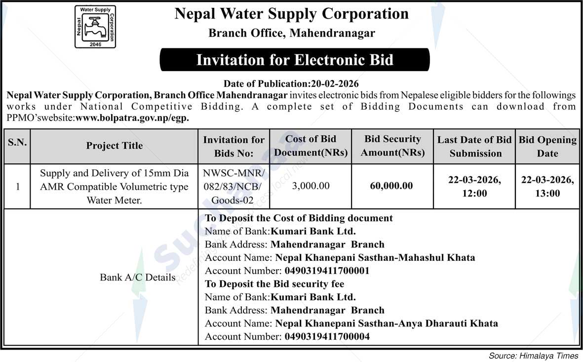 Nepal Water Supply Corporation (NSC)