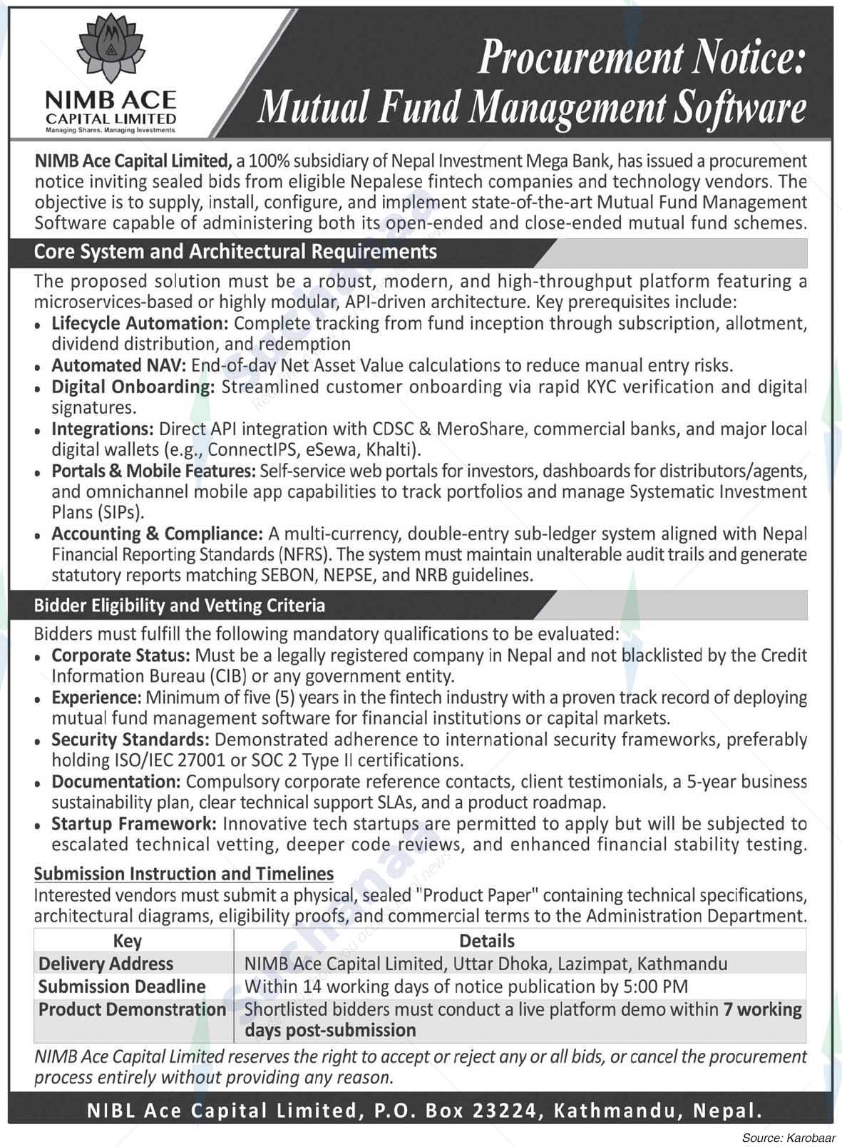 NIMB Ace Capital Limited