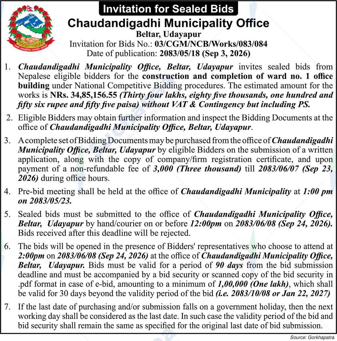Chaudandigadhi Municipality