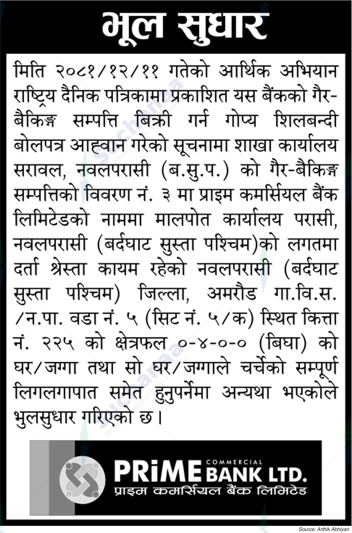 Prime Commercial Bank Limited