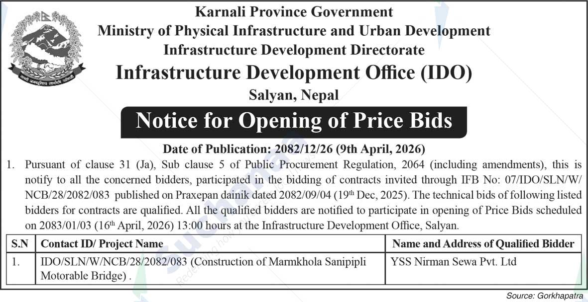 Infrastructure Development Office (IDO), Salyan