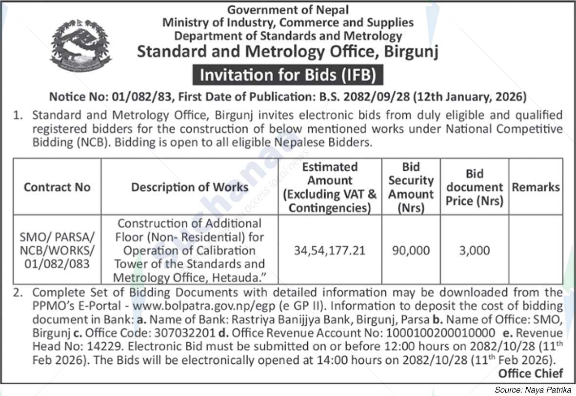 Standard and Metrology Office, Birgunj