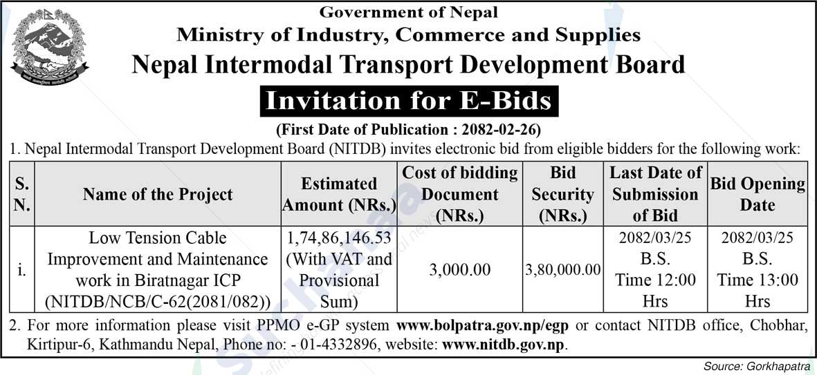 Nepal Intermodal Transport Development Board