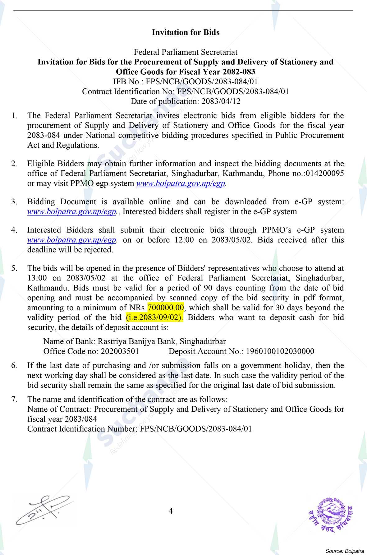 Federal Parliament Secretariat