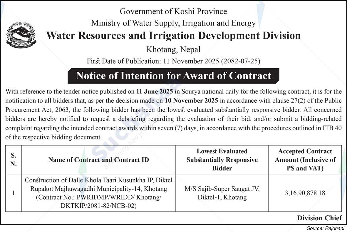 Water Resources and Irrigation Development Division, Khotang
