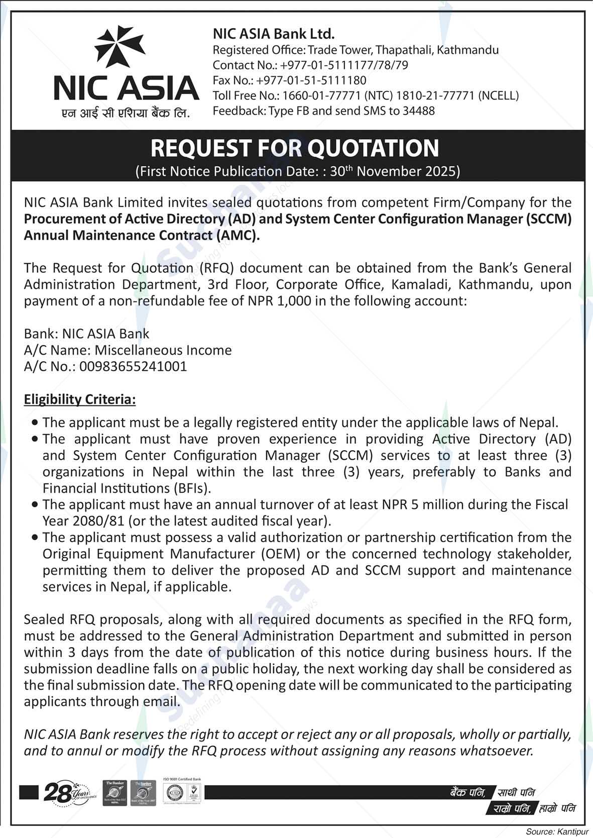 NIC Asia Bank Limited