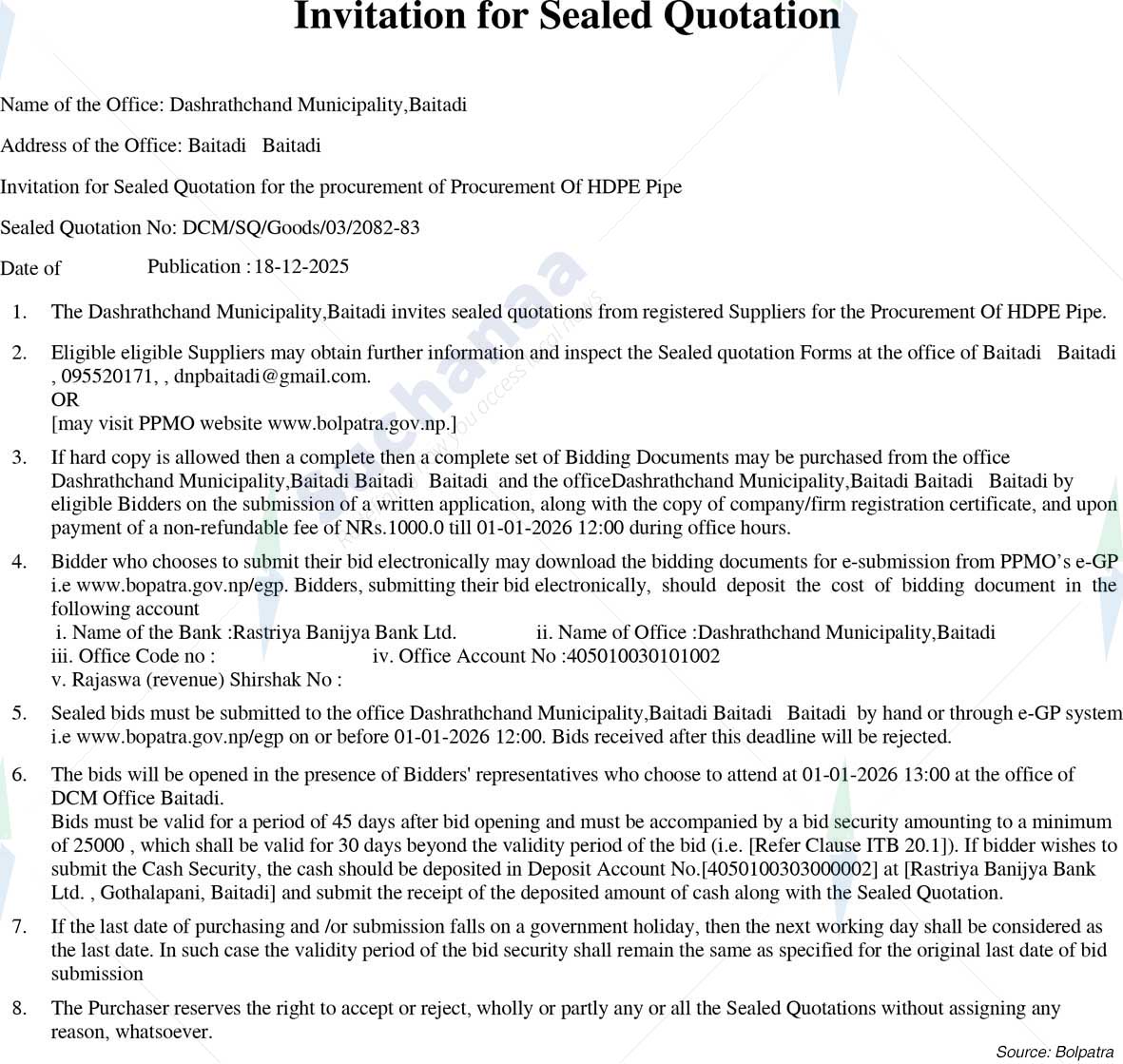 Dasharathchand Municipality