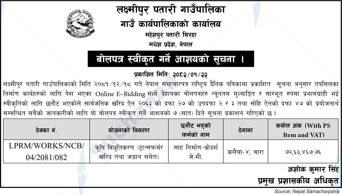 Laxmipur Patari Rural Municipality