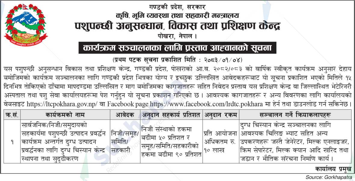 Livestock Research, Development and Training Center, Pokhara