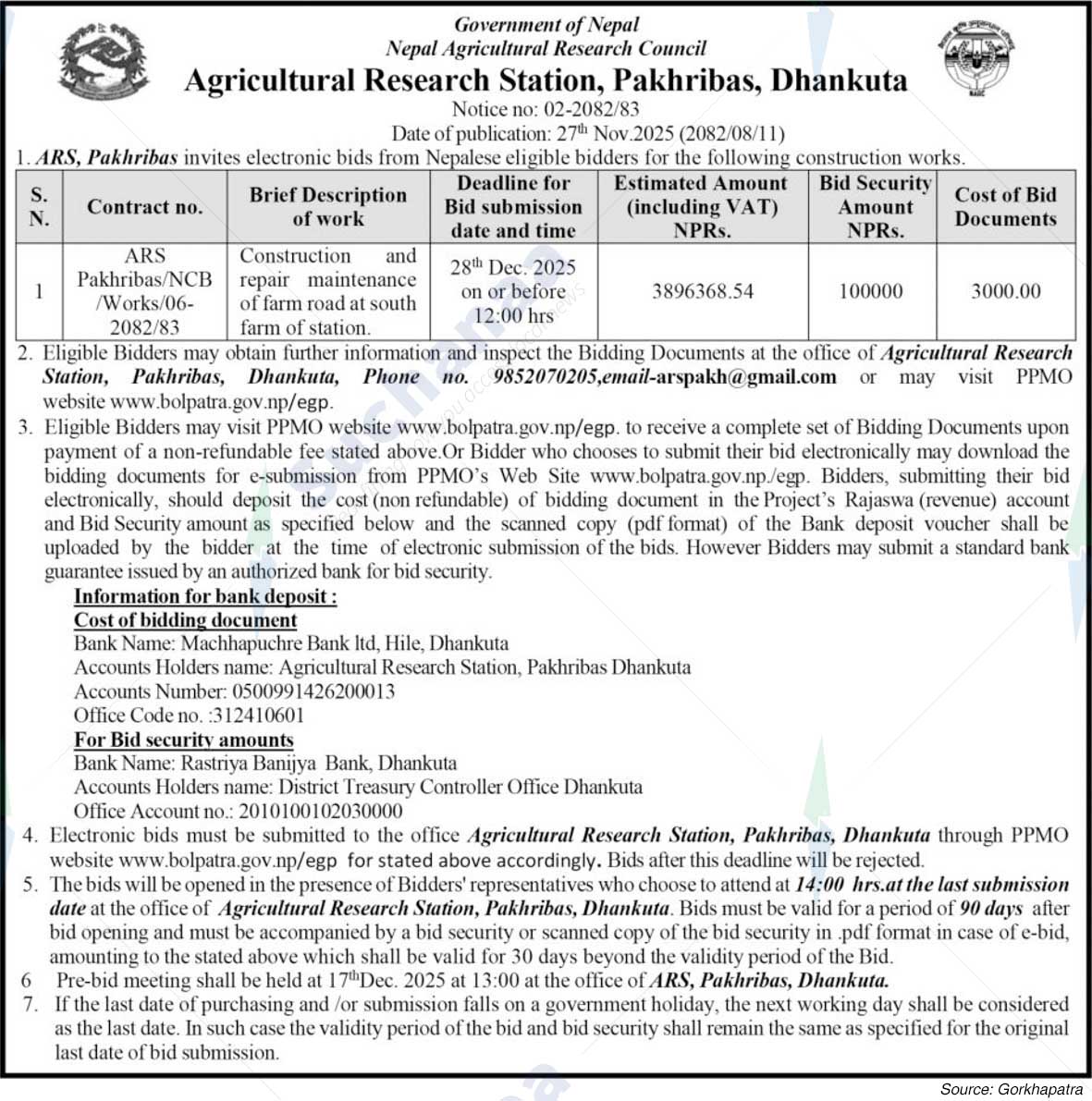 Agricultural Research Station, Pakhribas, Dhankuta