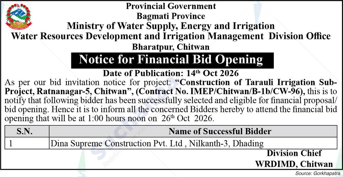 Water Resources Development and Irrigation Management Division Office, Bharatpur