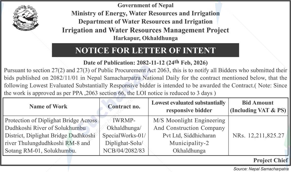 Irrigation and Water Resources Management Project, Okhaldhunga