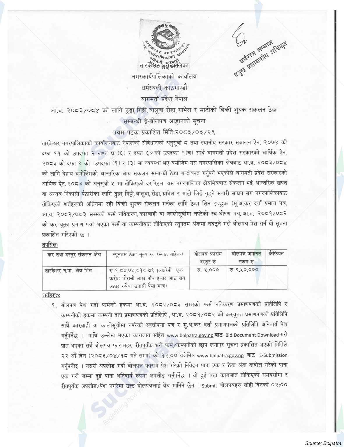 Tarkeshwor Municipality