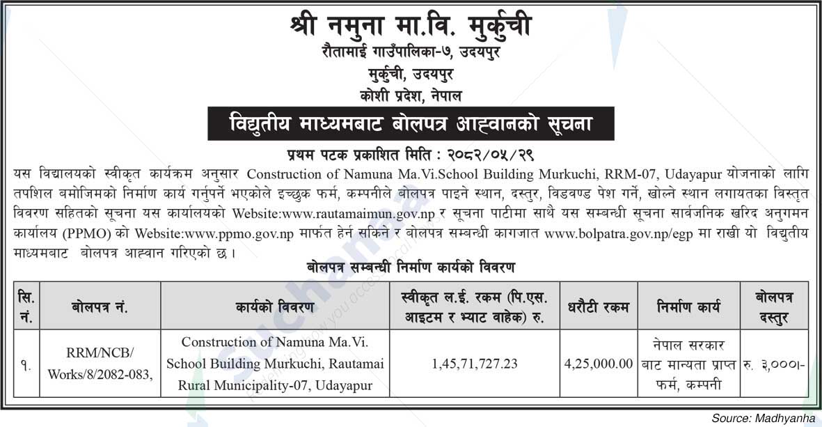 Shree Namuna Ma.Vi. Murkuchi