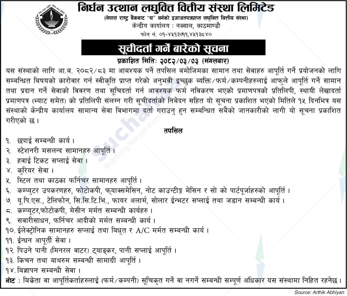 Nirdhan Utthan Laghubitta Bittiya Sanstha Limited