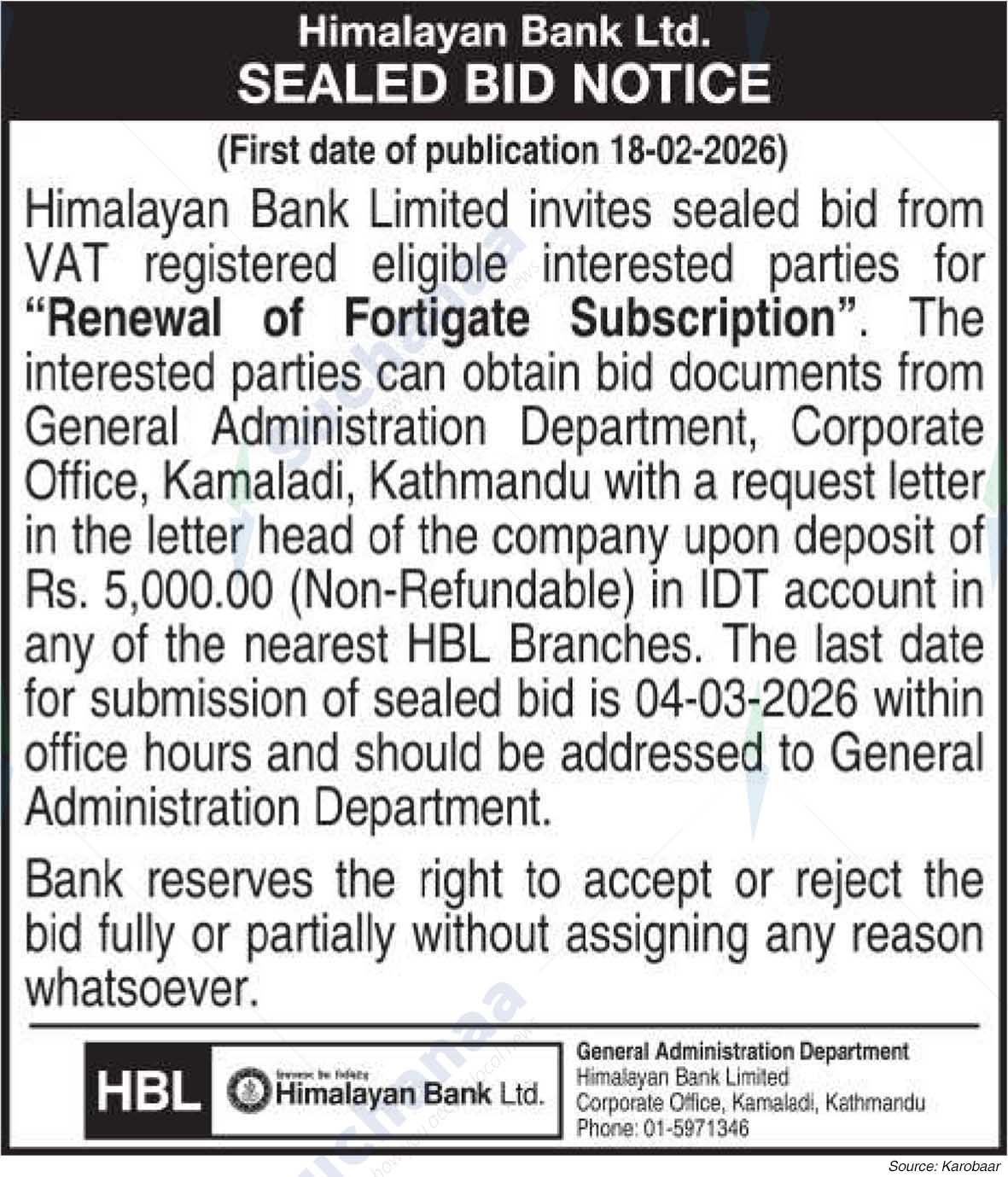 Himalayan Bank Limited