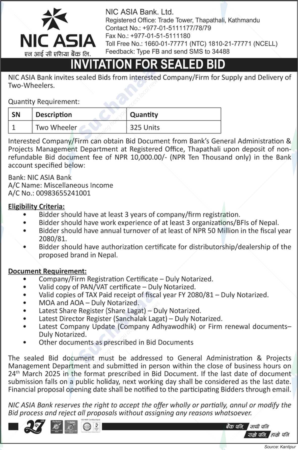 NIC ASIA Bank. Ltd.