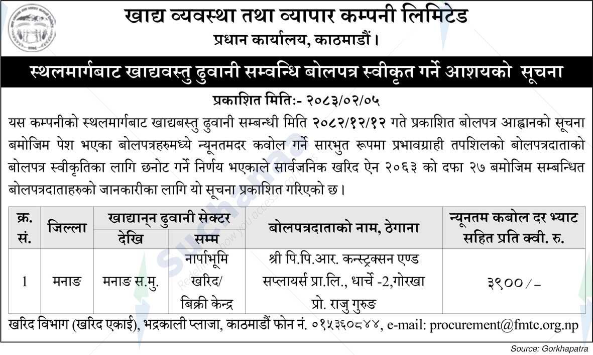 Food Management and Trading Company Limited
