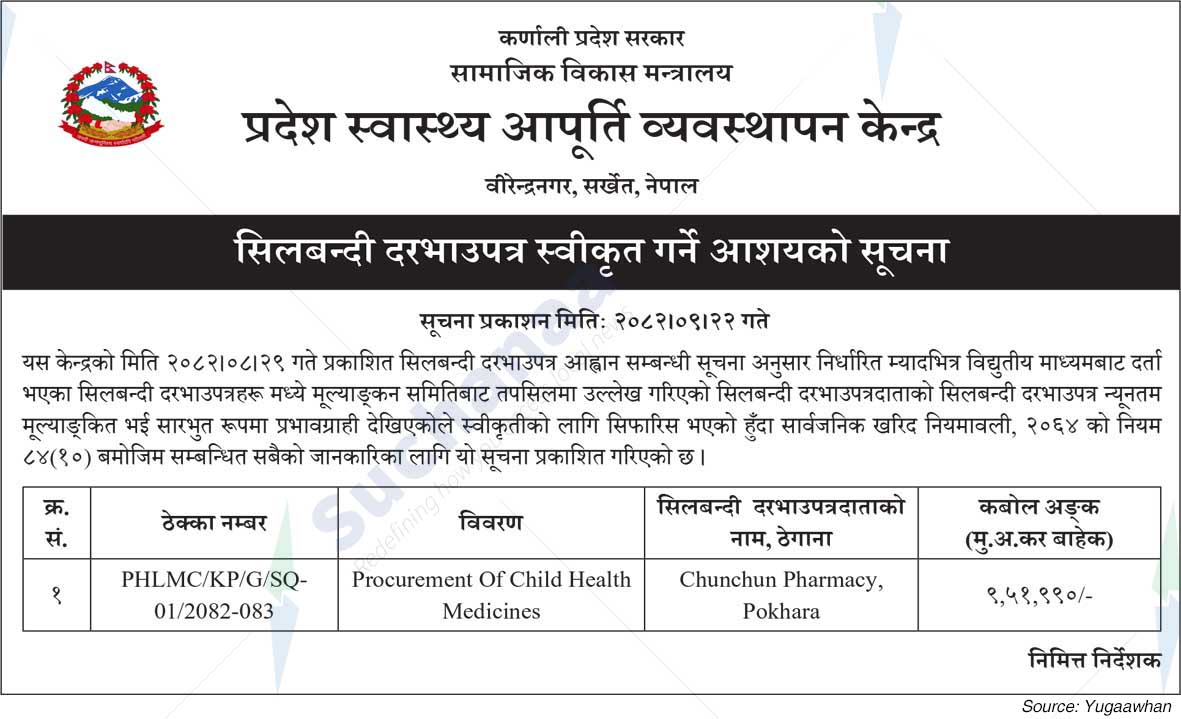 Provincial Health Supply Management Centre, Birendranagar, Sarkhet