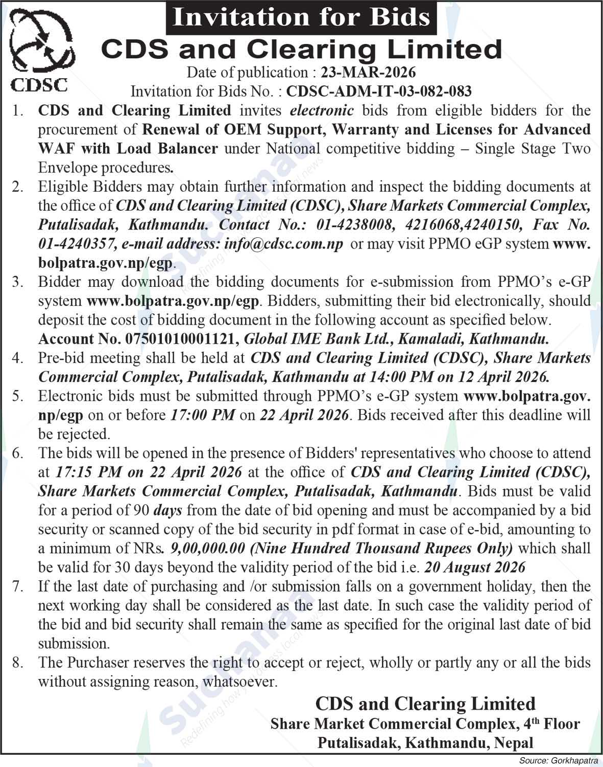 CDS and Clearing Limited (CDSC)