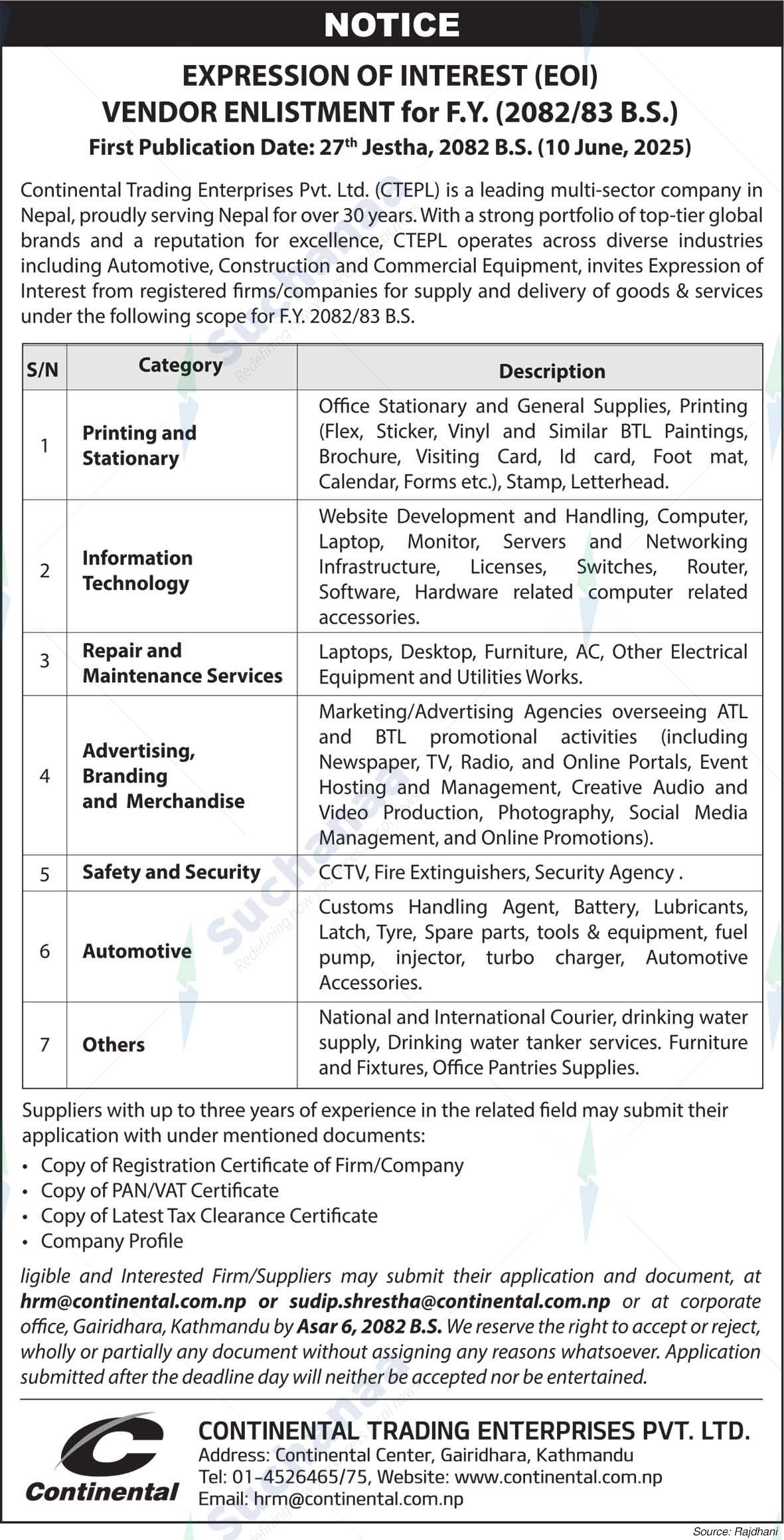 Continental Trading Enterprises Pvt. Ltd.