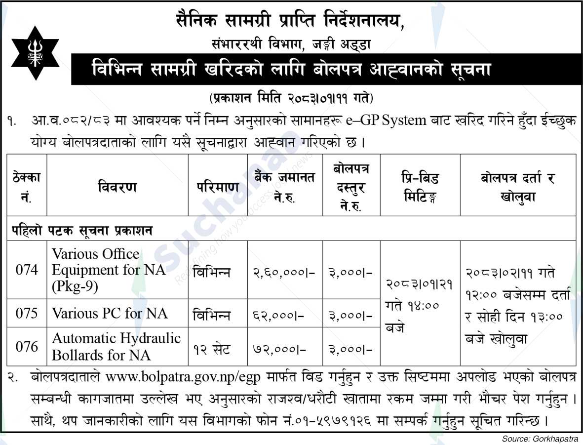 Master General of Ordnance (Provision)
