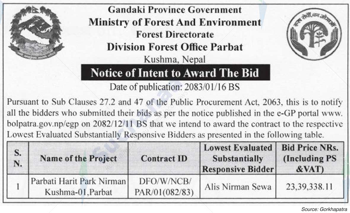 Division Forest Office, Parbat