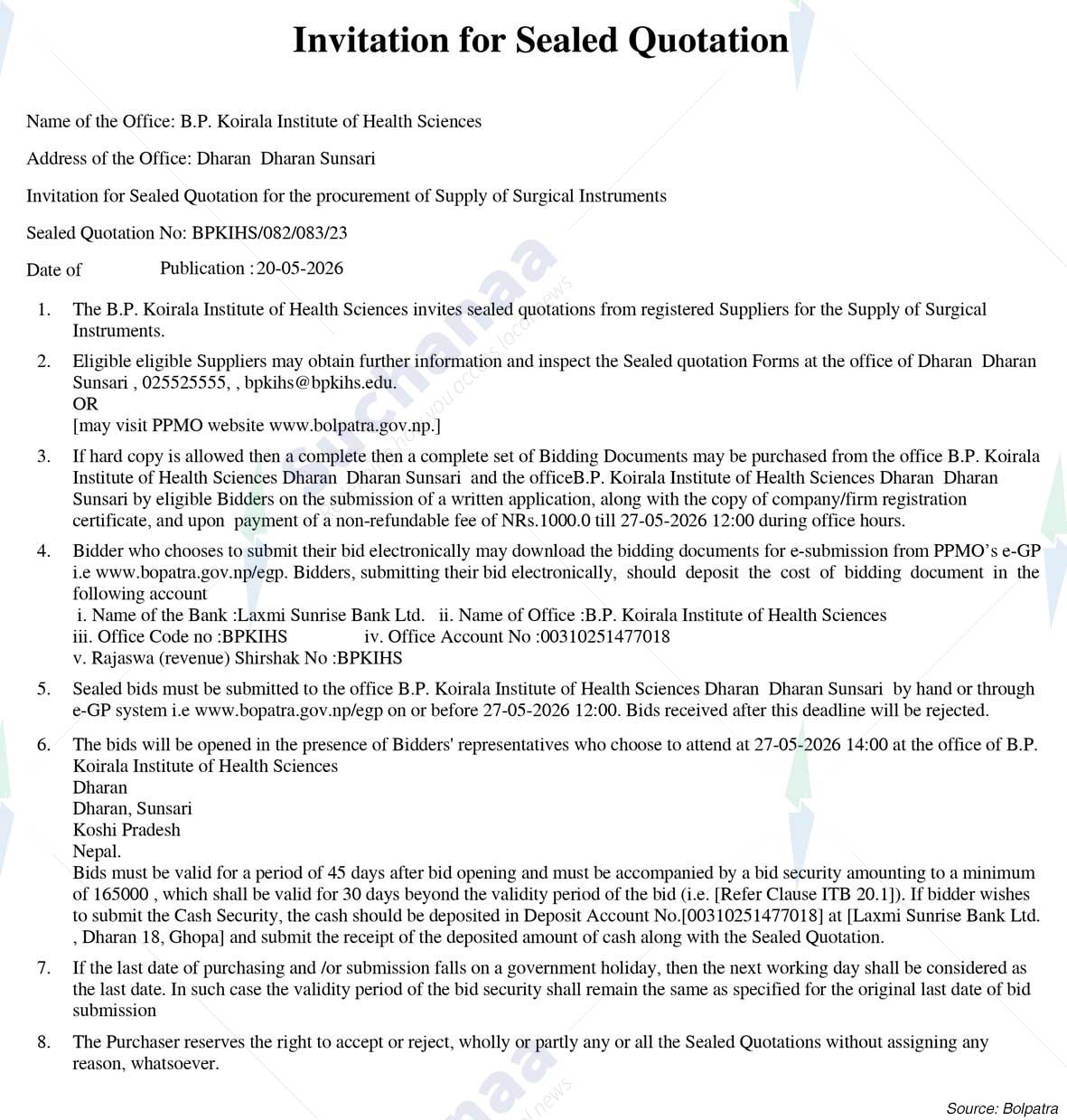 B.P. Koirala Institute of Health Sciences