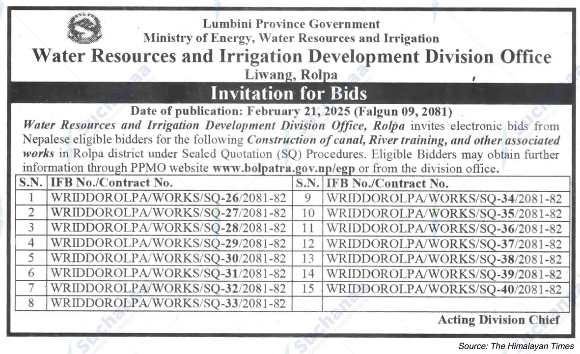 Water Resources and Irrigation Development Division Office