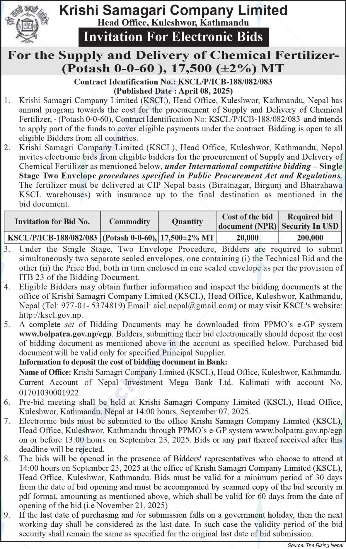 Krishi Samagri Company Limited