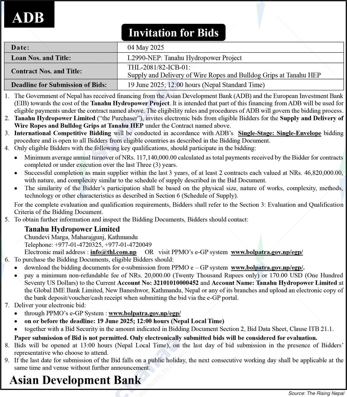 Tanahu Hydropower Limited