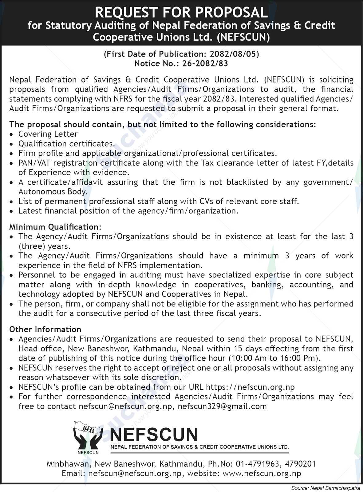 Nepal Federation of Savings and Credit Cooperatives Union Ltd. (NEFSCUN)