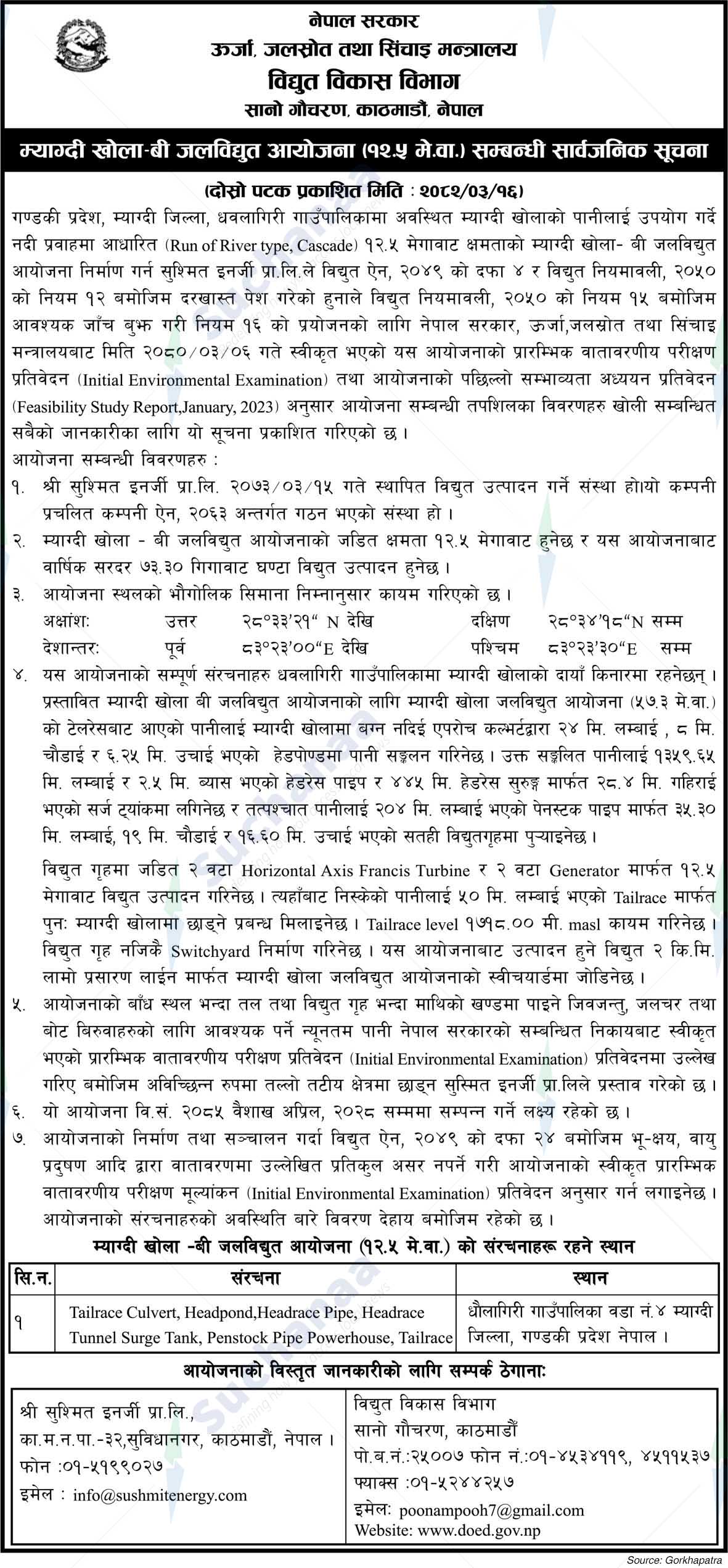 Department of Electricity Development