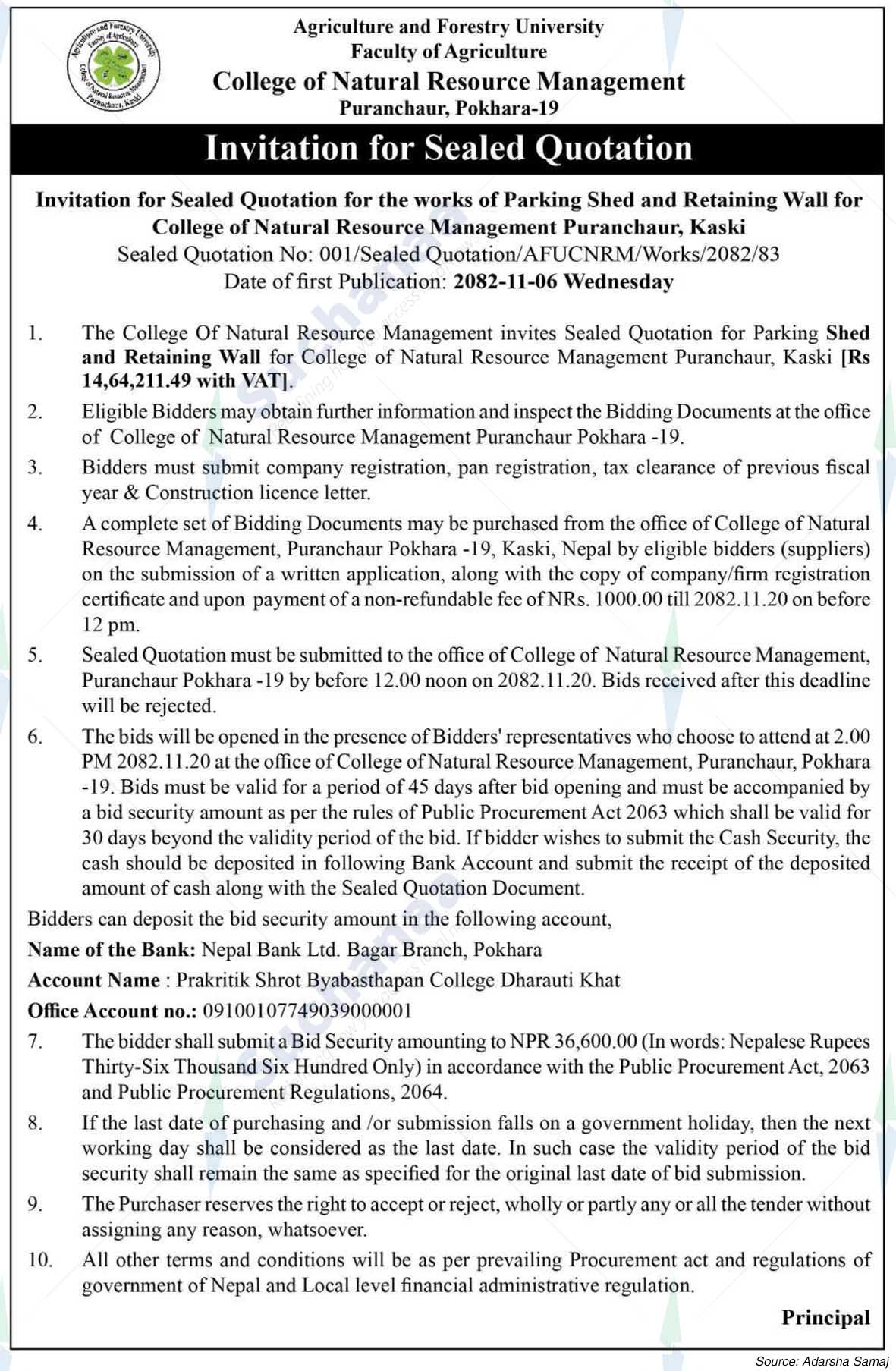 College of Natural Resource Management (CNRM)