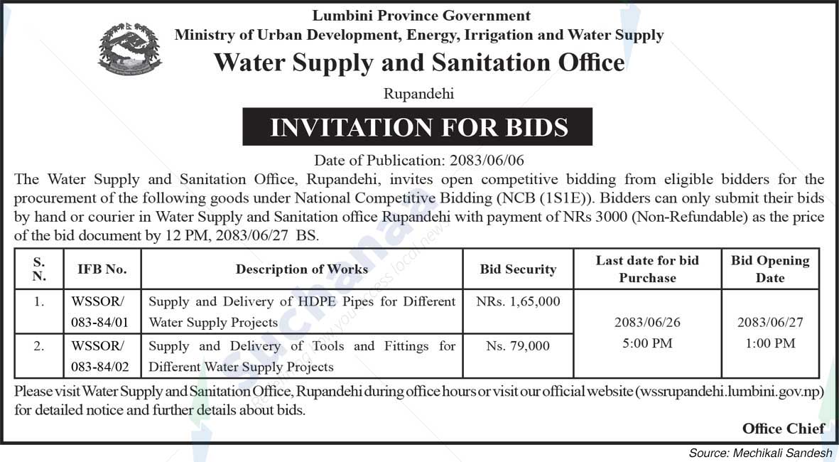 Water Supply and Sanitation Office