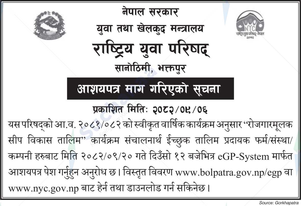 National Youth Council, Sanothimi, Bhaktapur