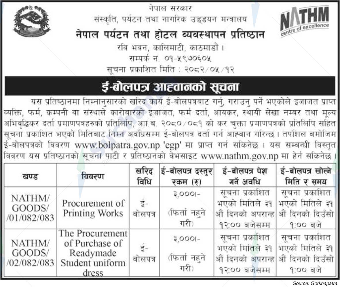 Nepal Academy of Tourism and Hotel Management (NATHM)