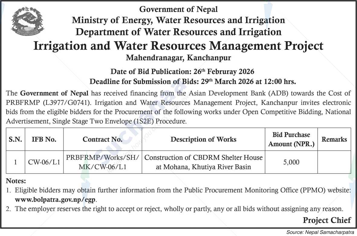 Irrigation and Water Resources Management Project, Kanchanpur