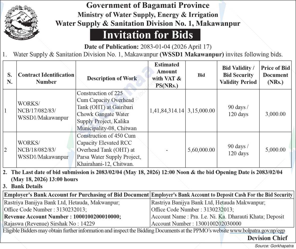 Water Supply & Sanitation Division No. 1, Makawanpur