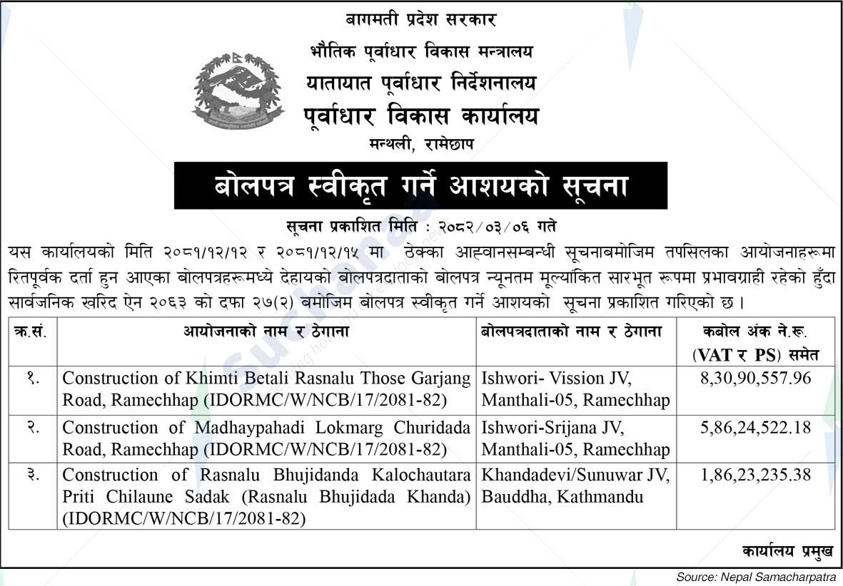 Infrastructure Development Office, Ramechhap