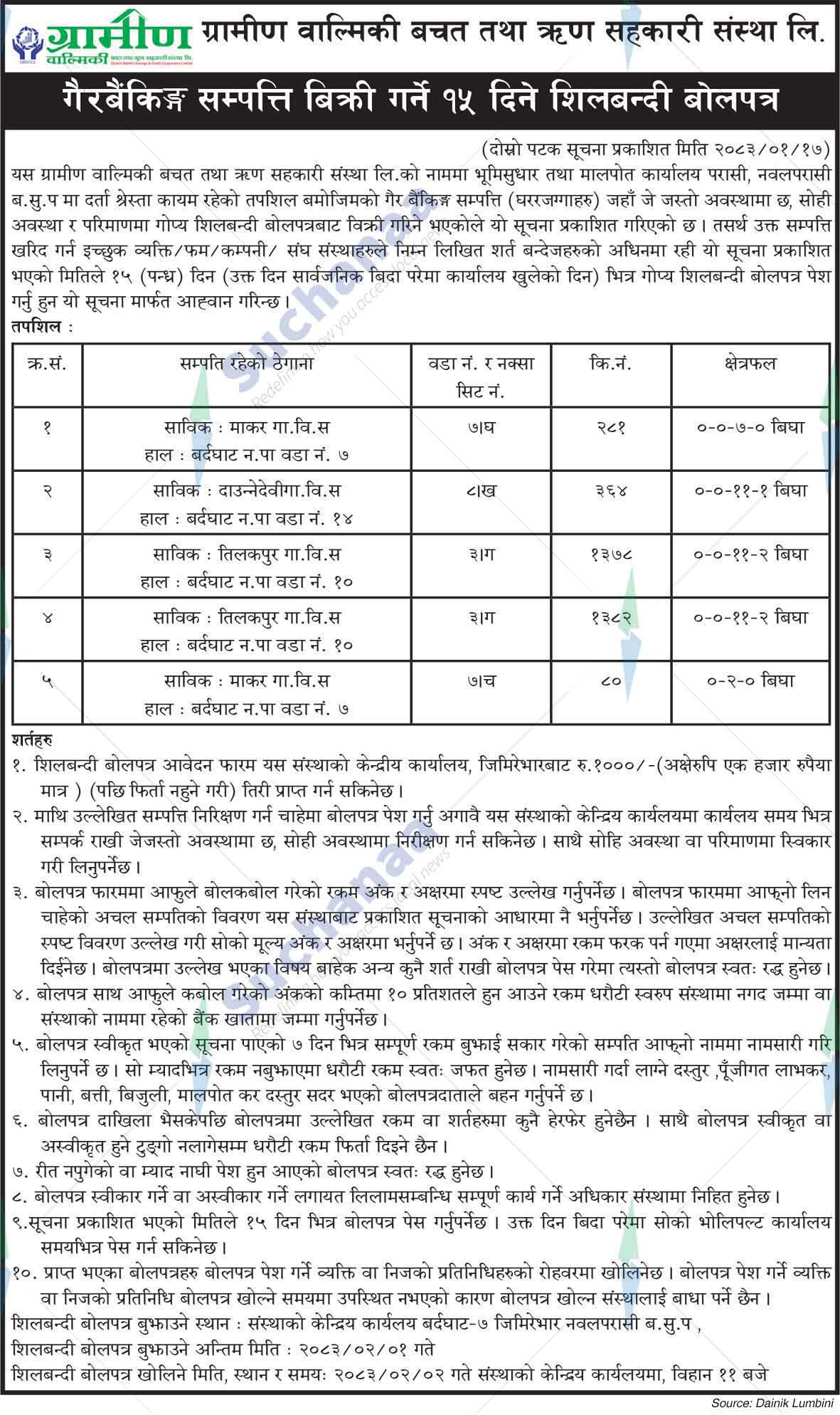 Gramin Balmiki Saving and Credit Cooperative Limited