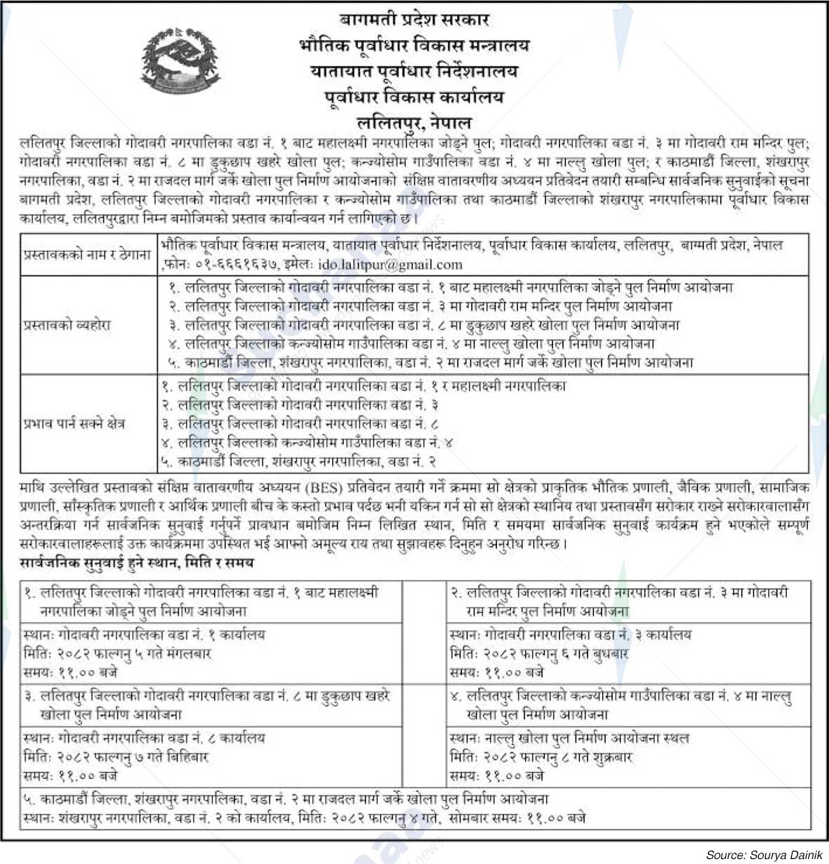 Infrastructure Development Office, Lalitpur