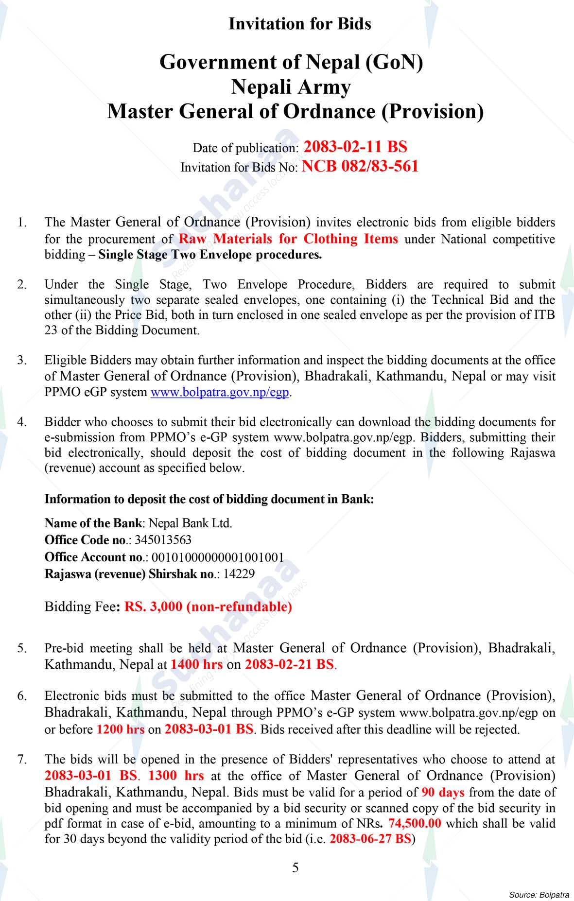 Master General of Ordnance (Provision)