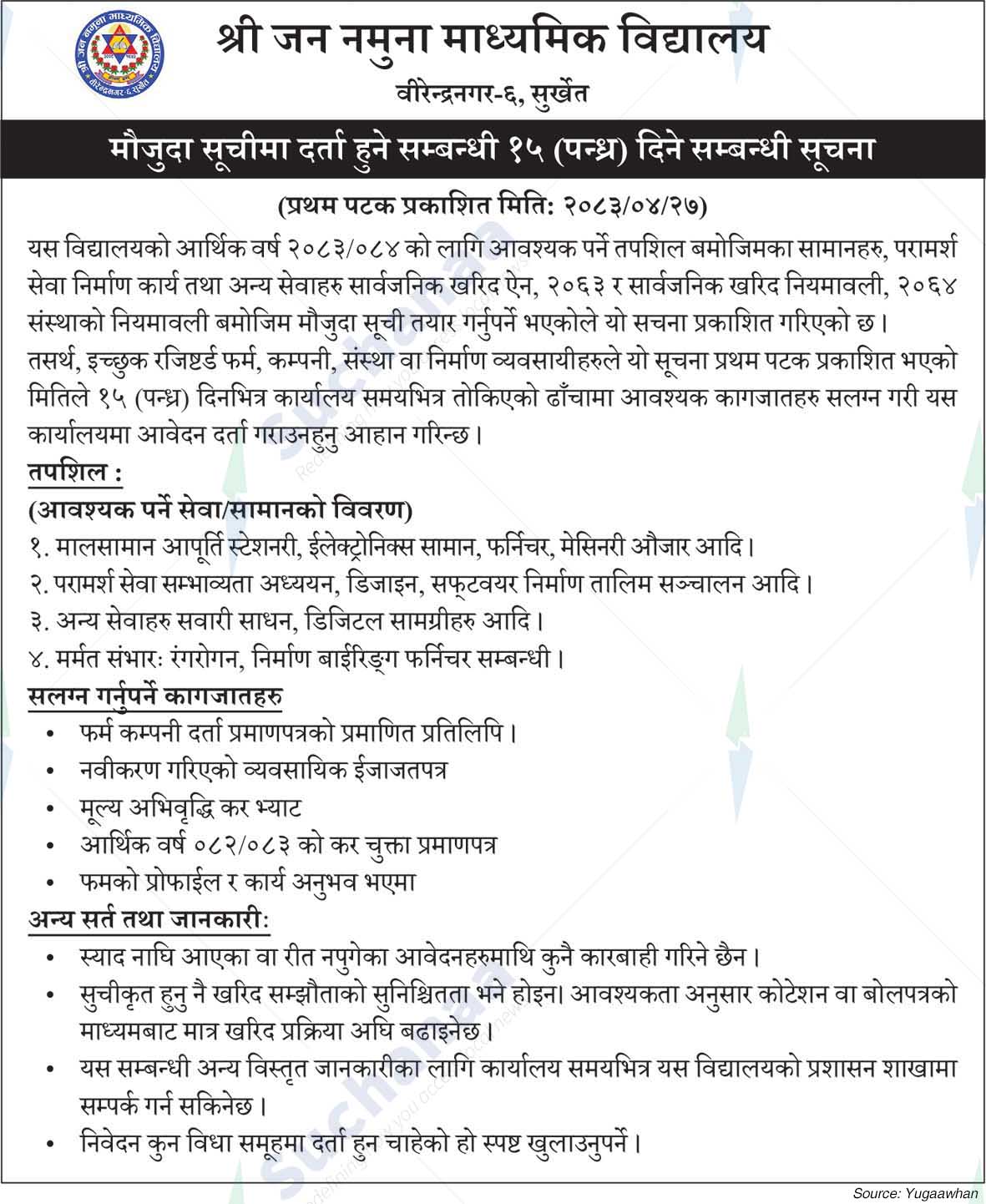 Shree Jana Model Secondary School, Surkhet