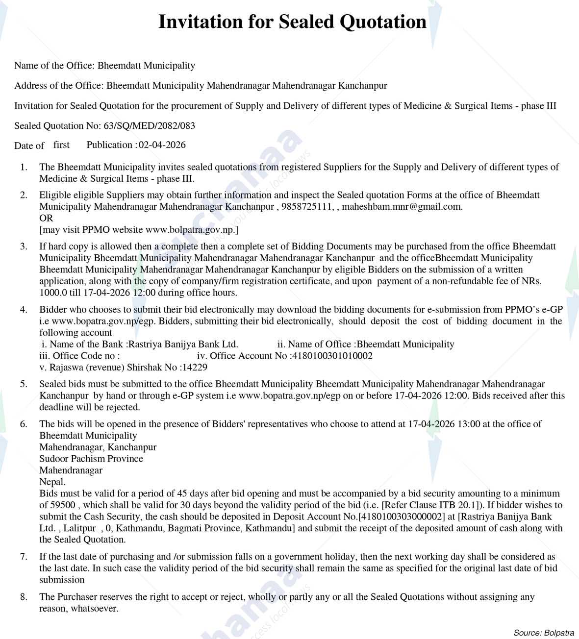 Bheemdatta Municipality